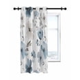 thumbnail image 7 of Abstract Blue Thermal Insulated Blackout Curtains for Bedroom 63 Length Brown Floral Vintage Watercolor Blossom Flowers Room Darkening Curtain 1 Panel Grommet Window Curtain Drape for Living Room, 7 of 7