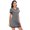 Gray, variant on Womens Nightgowns Short Sleeve Sleepwear Nightshirt V Neck Sleep Shirt Loose Comfy Pajama Nightdress S-XXL