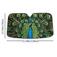 thumbnail image 6 of Awypu Peacock Feathers Beautiful Plumage Windshield Sun Shade - Vehicle SUV Truck Protector 51.18*27.59 in, 6 of 7