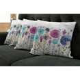 thumbnail image 2 of Ambesonne Dragonfly Throw Pillow Cover 4 Pack, Hello Summer Concept, 16", Pink Blue, 2 of 6