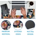 thumbnail image 3 of Vintage Beautiful Flowers Desk Mat,Large Gaming Mouse Pad,Non-Slip Rubber Base Desk Pad with Stitched Edges for Desk Office Home Decor 35.4X15.7 Inch, 3 of 6