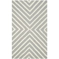 thumbnail image 3 of Safavieh Cambridge Collection CAM129D Handmade Moroccan Geometric Silver and Ivory Premium Wool Area Rug (5' x 7'), 3 of 4