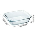 thumbnail image 2 of Glass Baking Dish, Small Square Borosilicate Glass Casserole Dish - Heat-Resistant up to 400°C, Microwave & Oven Safe, Perfect for Baking & Serving, Casserole Dish, Clear, 2 of 2