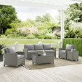 thumbnail image 2 of Crosley Bradenton 5 Piece Wicker Patio Sofa Set in Gray, 2 of 10