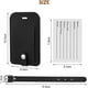 thumbnail image 2 of 2 Pcs Luggage Tags, Leather Baggage Labels, Suitcase Name ID Card Tag Set, Leather Tags Travel Handbag(Black), 2 of 5