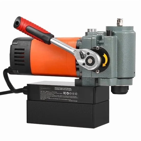 Dranite Low Profile Magnetic Drill 1300W, Lightweight Portable Mag Drill Press for Metal