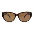 thumbnail image 3 of Womens Luxury Thick Plastic Oversized Cat Eye Chic Retro Sunglasses Tortoise - Brown, 3 of 4