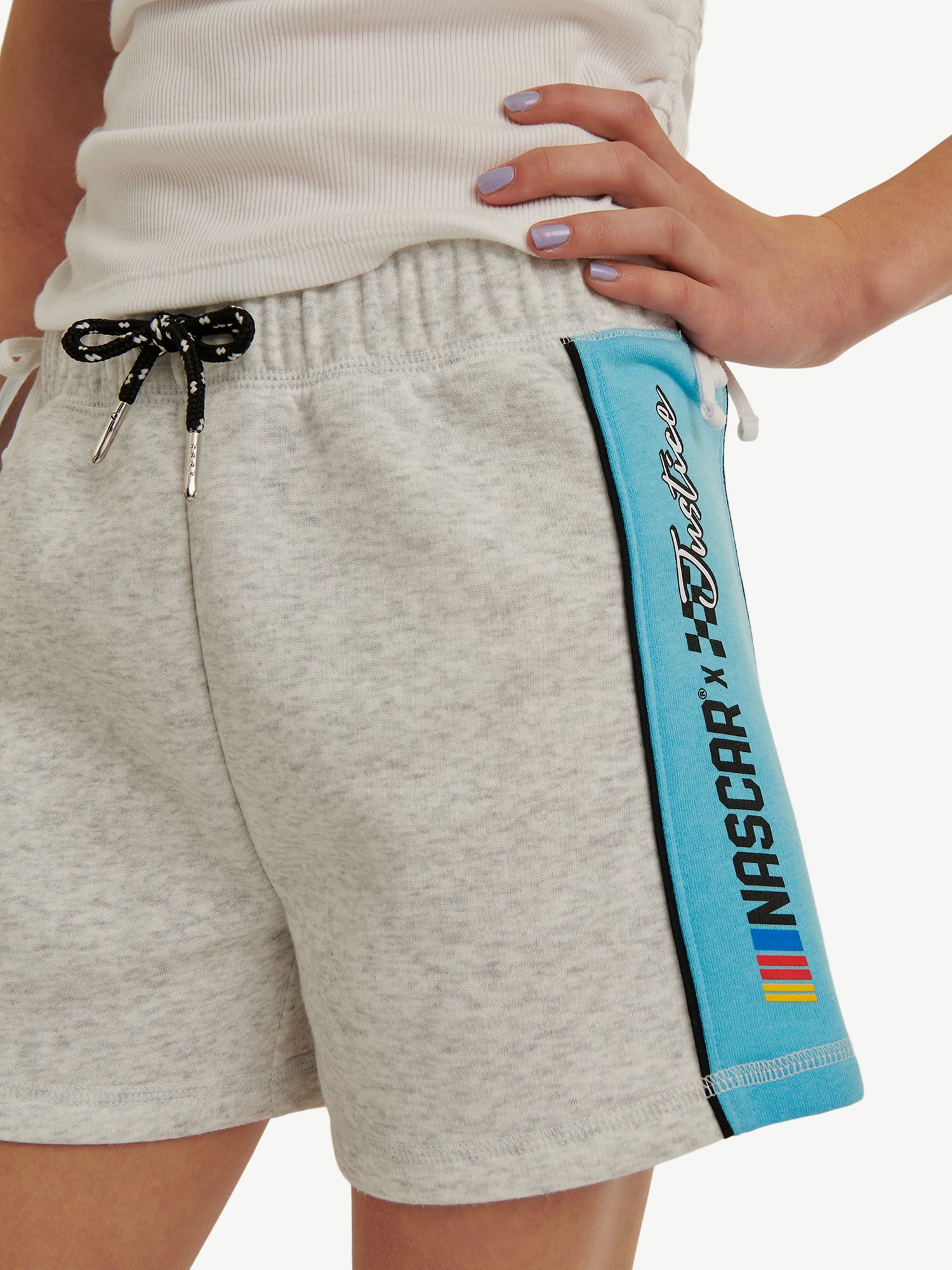 Justice Girl's NASCAR X Justice Collab Fleece Short, Sizes XS - XLP