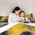 thumbnail image 4 of Castle Fairy Jungle Bear Twin Comforter Sets 2pcs,Autumn Leaves Bedding Set,Yellow Brown Green,Reversible,1 Comforter and 1 Pillowcase, 4 of 6