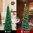 5ft Prelit Slim Outdoor Christmas Tinsel Tree with Colorful Sequins