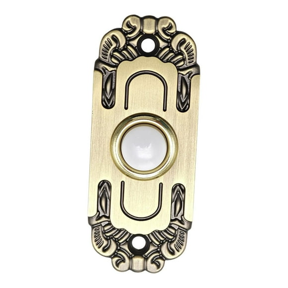 Botón de timbre de puerta iluminado, timbre de puerta de metal, fácil instalación, botón pulsador con con cable y luces LED para exteriores de hotel