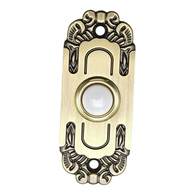 Botón de timbre de puerta iluminado, timbre de puerta de metal, fácil instalación, botón pulsador con con cable y luces LED para exteriores de hotel
