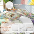 thumbnail image 5 of Easter Rabbit Full Size Comforter Set, Vintage Spring Floral Leaf Watercolor Bunny Eggs Beige Bedding for All Seasons, 4 Pcs Bed Set, 1Quiltcover (86"x86") ,1Sheet(80"x116"), 2Pillowcases (30"x20"), 5 of 12