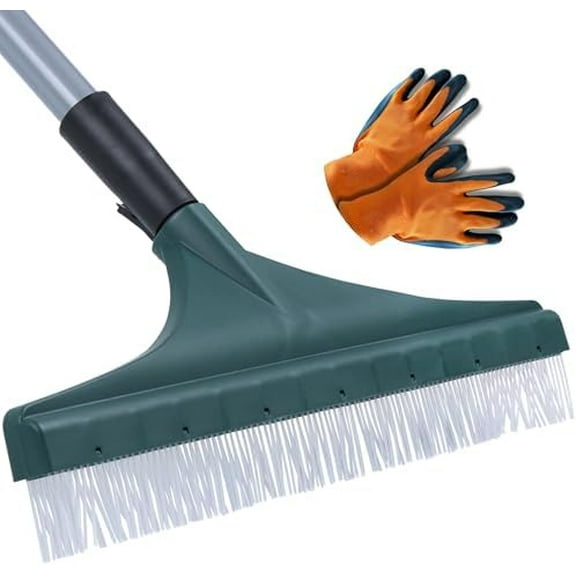 Artificial Turf Rake | Extra Length - Heavy Duty | Astro Turf Bristle Brush - Ideal for Synthetic Grass Leaves and Pet Hair Removal | Abrasion & Rust Resistant | Ergonomical Design$$Garden & Patio