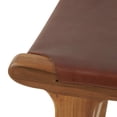 thumbnail image 4 of DecMode Leather Lounge Chair, Brown, Set of 2, 4 of 11