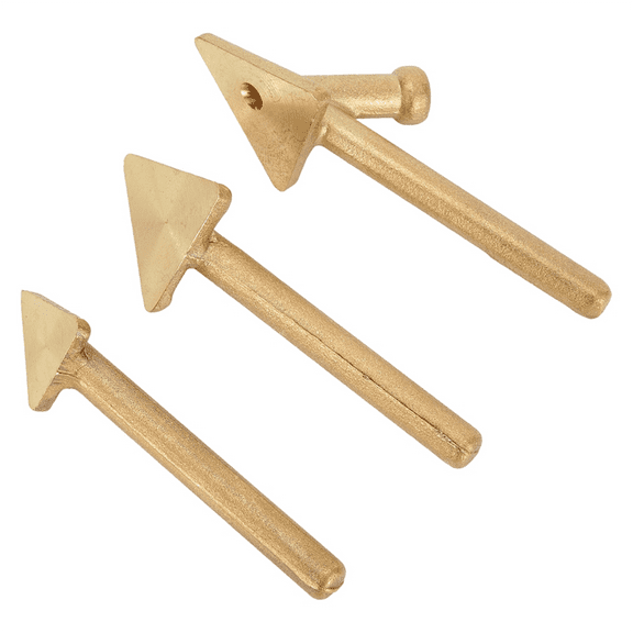 3Pcs Iron Plastic Welder Soldering Tips Copper Repair Triangular Smoothing Welding Replacement