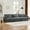 Gray, variant on Extra Large 3 Seat Modern Velvet Sofa, Oversize Sofa, Clould Like Comfortable Seat and Back Support with Waist Pillows and Throw Pillows (Gray)