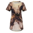 thumbnail image 2 of LilyLLL Womens Short Sleeve Round Neck Longline Tunic T Shirt Printed Blouse Tops, 2 of 3