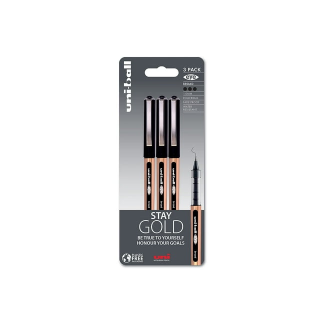 Bolígrafo uni-ball On Point Eye Broad de 1,0 mm, paquete de 3
