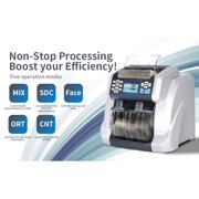 Ribao Technology BCS-160 Banknote Counter Two Pockets Money Counting Machine with Sorter and Reject Pockets Bank Grade Money Counter