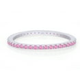 thumbnail image 2 of AFFY Simulated Pink Tourmaline Full Eternity Band Ring 14k White Gold Over Sterling Silver-10, 2 of 6