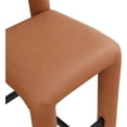 thumbnail image 4 of Meridian Furniture Amari Cognac Vegan Leather Stool, 4 of 9