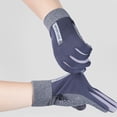 thumbnail image 3 of Women Men Non-slip Touch Screen Outdoor Windproof Cold Proof Full Finger Mittens Winter Gloves PINK M, 3 of 8
