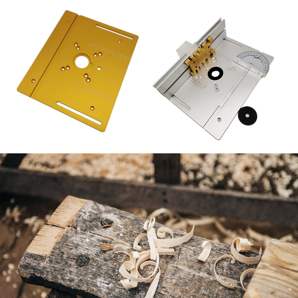 Yokua Router Table Insert Plate for Woodworking Benches Table Saw with Miter Gauge