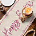 thumbnail image 3 of Happy Easter Table Runner 72 Inches, Spring Flower Pastoral Butterfly Retro Beige Bed Runner Dresser Scarves Tabletop for Indoor Outdoor Parties/Ceremony/Banquet, 16" x 72", 3 of 8