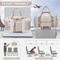thumbnail image 3 of Bolsa de gimnasio BEULPTN impermeable de viaje para mujer, color beige, 3 of 6