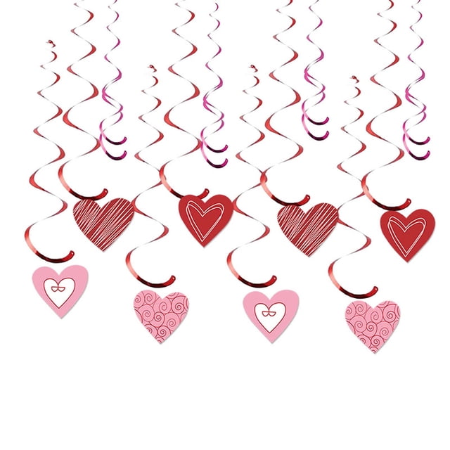 Mlkoz Valentines Day Decorations , Fournitures de Mariage Jour Drapeau Non Tissé Cœur DIY Rideau de Porte Rouge, Cadeaux pour Homme