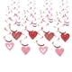 thumbnail image 2 of Cortina romántica en forma de corazón para la puerta de la puerta - Decoración casera de tela roja no tejida para San Valentín, dormitorio, ventana y fiestas, 2 of 5