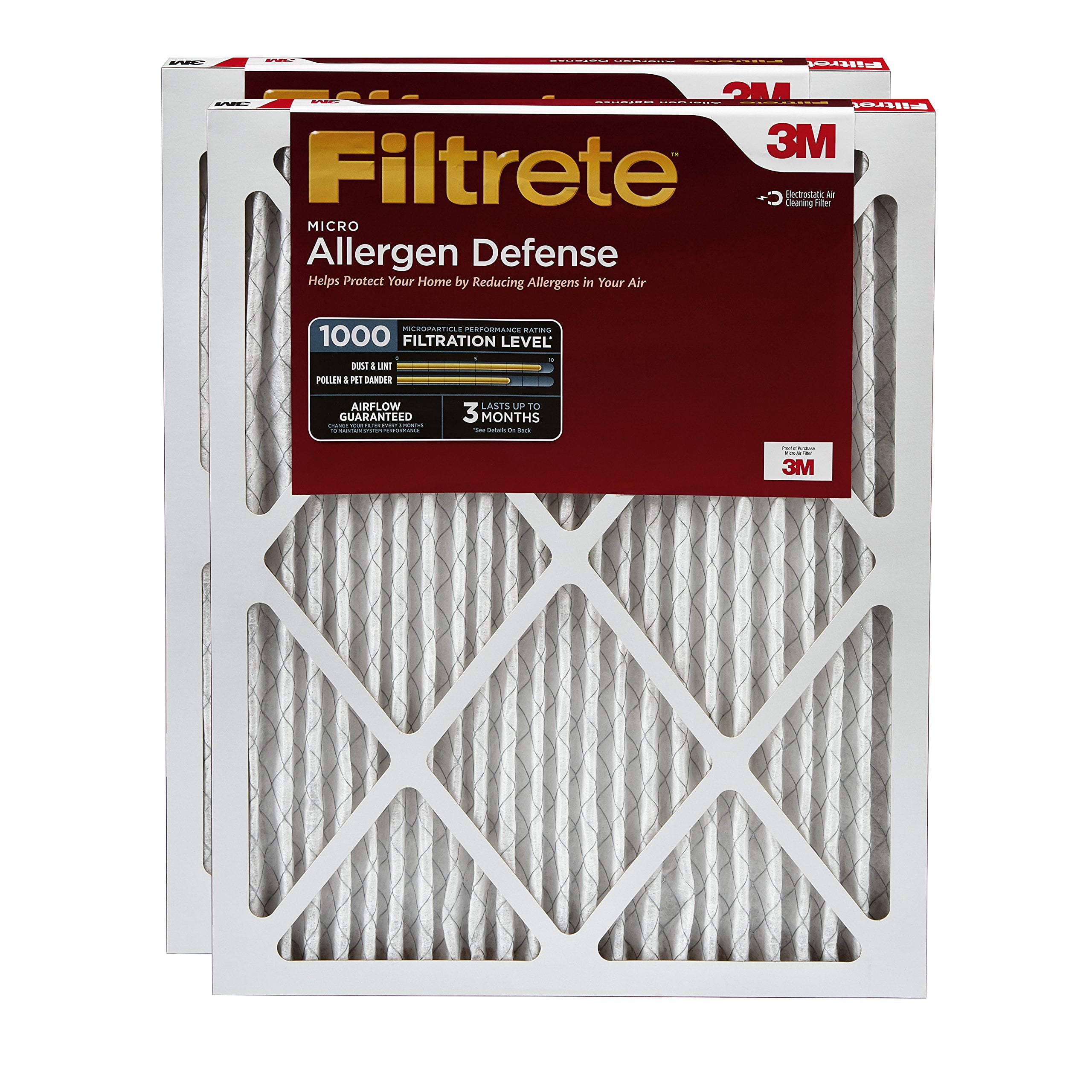 BOX OF 6 Filtrete Clean Living Basic Dust Filter MPR 300 20 x 30 x 1-126606 x6 