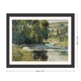 thumbnail image 2 of AEFER Vintage Gold Wall Art, Nature Streamside Retro Paintings, Canvas Prints Artwork with Antique Frame, Victorian Wall Pictures Decor for Living Room Gallery Room Frame: 18x12inch(45x30cm), 2 of 6
