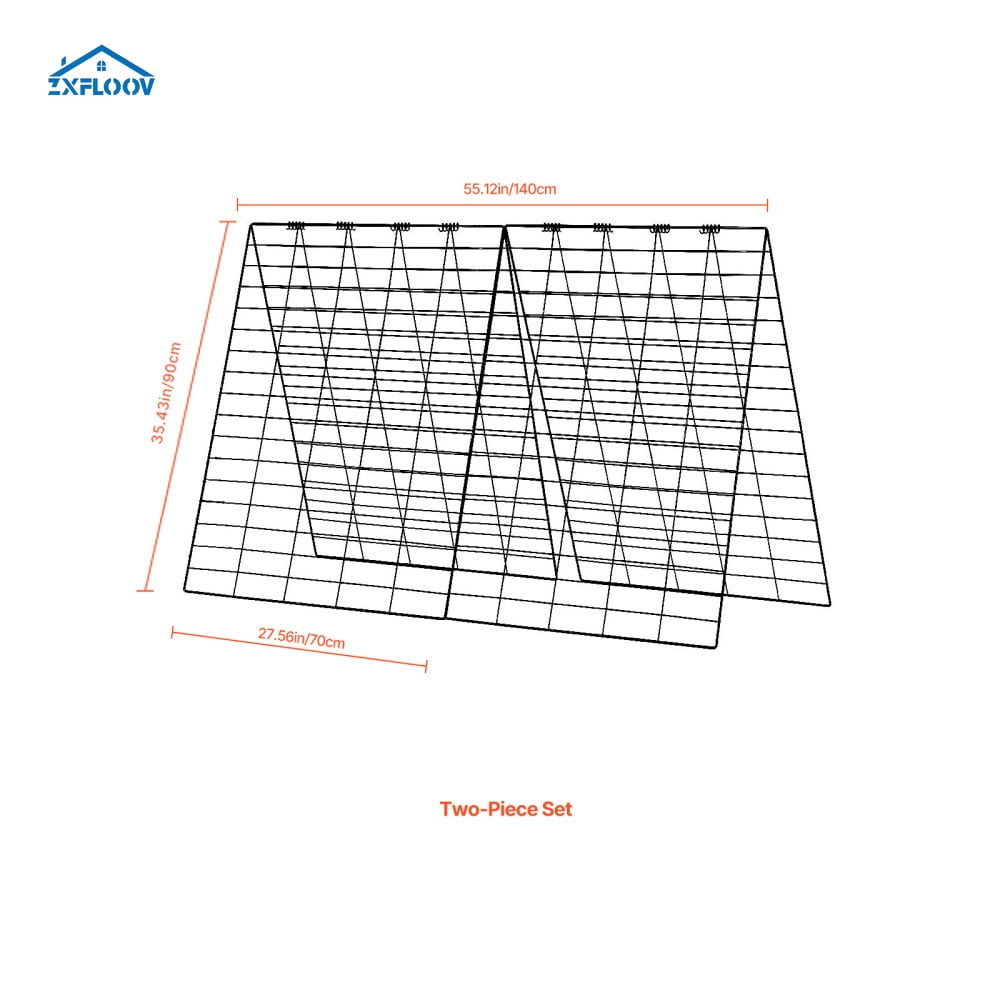 A-Frame Cucumber Trellis 35" x 55" Foldable Metal Garden Trellis