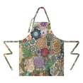 thumbnail image 2 of Colorful Pioneer Flower Pattern Apron-Garden Aprons for Women with Pockets-Cotton Linen Waterproof Kitchen Cooking Gardening Aprons Adjustable for Kitchen,Cooking,BBQ and Salon 33x27 Inch, 2 of 7
