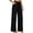Black-yoga pants women yanhoo, variant on Fleece Lined Pants Women Elastic Waisted Drawstring Wide Leg Leggings Winter Gym Workout Yoga Trousers with Pockets