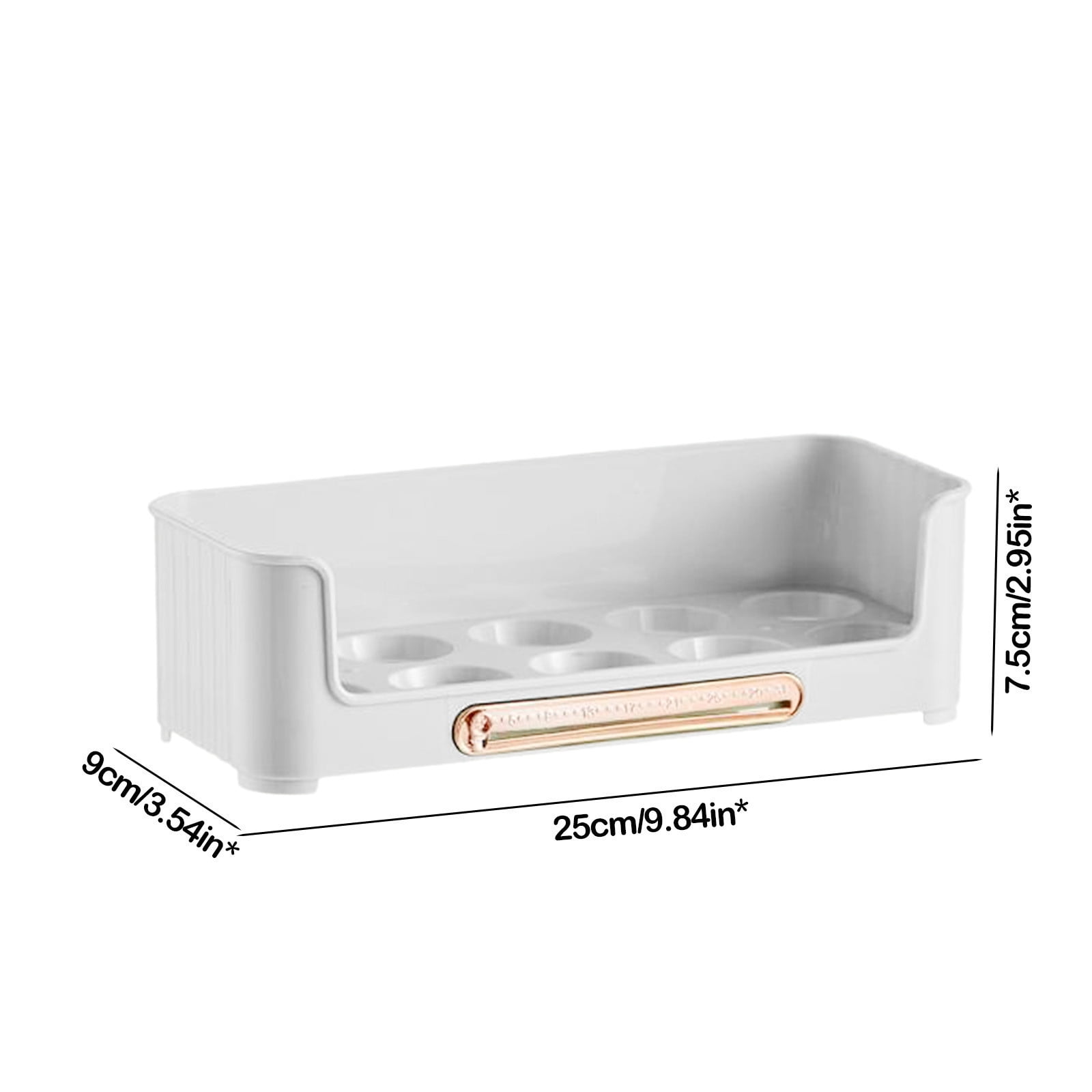 Lunxisen 1 Pcs Egg Storage Container Organizer Rack for Refrigerator Door Kitchen Space Saving Food Preservation Box