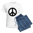 thumbnail image 5 of CafePress - Black Peace Sign Women's Light Pajamas - Women's Short Sleeve Print T-Shirt and Pants Light Cotton Pajama Set, 5 of 7