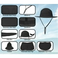 thumbnail image 3 of Fishing Sun Bonnie Bucket Hat Unisex Adult 360% UV UPF 50+ Solar Protection, Lightweight Outdoor Summer Wide Brim Visor Cap with Detachable Neck Flap, Face Cover Mask, Windproof, For Beach, Black, 3 of 3