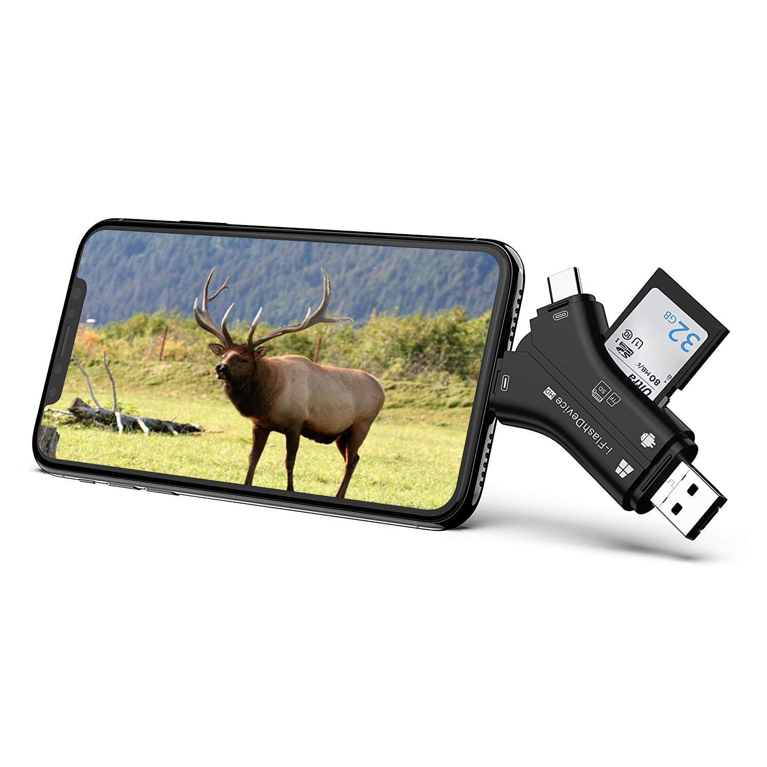Game & Trail Camera Viewer SD & Micro SD Memory Card Reader for iPhone iPad Mac Laptop and