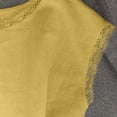thumbnail image 6 of Sevevn Women's Lace Trim Sleeveless Tank Top Round Neck Casual Blouse Yellow L, 6 of 7