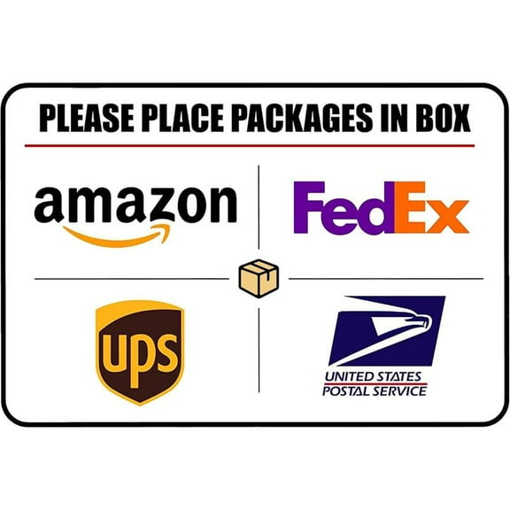 8*12inchs Please Place Packages in Box Delivery Sign Indoor Outdoor Signs for Home 8x12 Inch