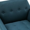 thumbnail image 5 of Convenience Concepts Take a Seat Andy Mid Century Modern Accent Lounge Armchair, Dark Blue Fabric/Espresso, 5 of 10