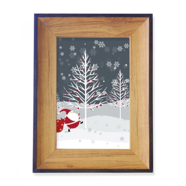 Marco de Imagen Unbranded Arbol de Navidad Santa Claus Copo de Nieve Marco de Escritorio 18 x 13 cm