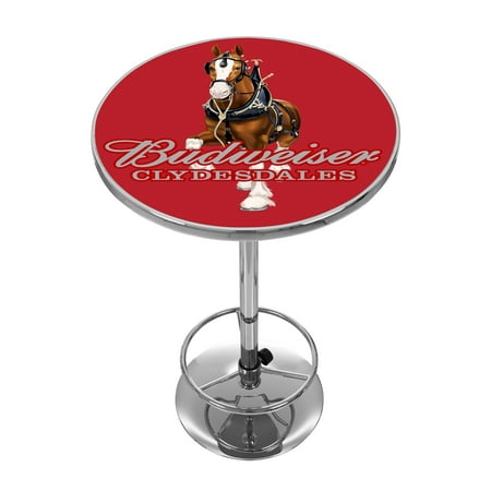 Budweiser Chrome Pub Table - Clydesdale Red -  ADG Source, AB2000-CLY-R