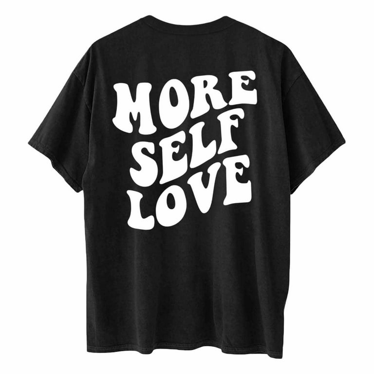 Womens Letter Print Shirts Summer Short Sleeve Graphic Tee Vintage