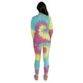 thumbnail image 3 of Just Love Women's Tie Dye Two Piece Thermal Pajama Sets (Tie Dye Pastel Swirl, Large), 3 of 3