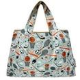 thumbnail image 3 of Wrapables Large Foldable Tote Nylon Reusable Grocery Bags, Sporty, 3 of 6