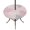 Pink, Taupe, Gray, variant on Round Outdoor Tablecloth with Umbrella Hole and Zipper, Teal Grey Palm Leaves Tablecloth with Elastic Waterproof, Summer Botanical Tropical Leaf Patio Table Covers for 55" - 60" Picnic Pool Tables